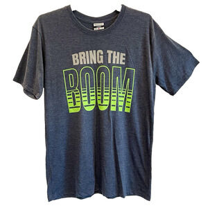Seattle Seahawks T-Shirt Large “Bring The Boom” Navy Blue 💙NEW💚 NFL Football
